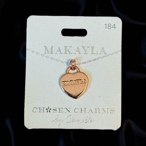 Chosen Charms rose gold Makayla name heart charm